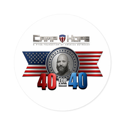 40 for 40 - Round Sticker