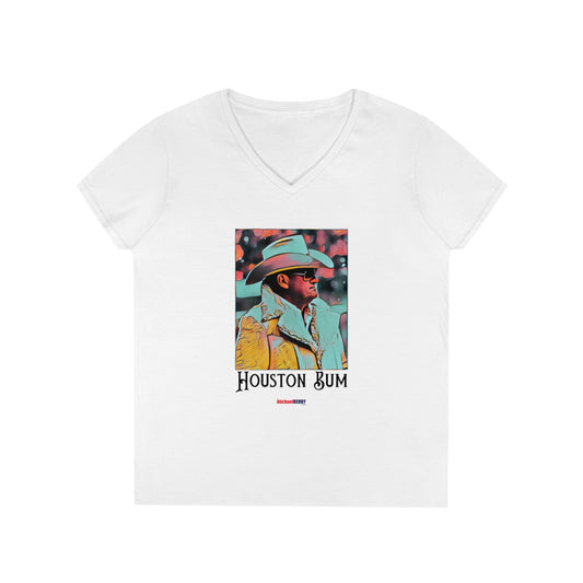 Houston Bum - Ladies' V-Neck Sexy T-Shirt