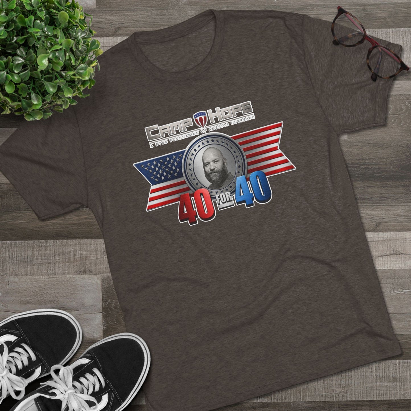 40 for 40 - Tri-Blend Crew Tee