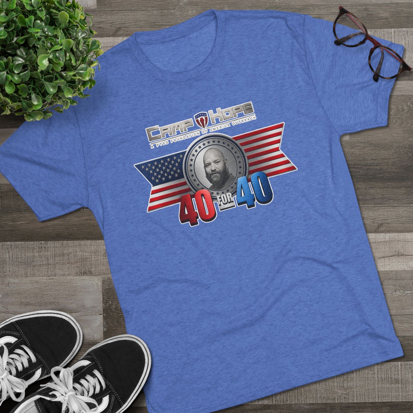 40 for 40 - Tri-Blend Crew Tee