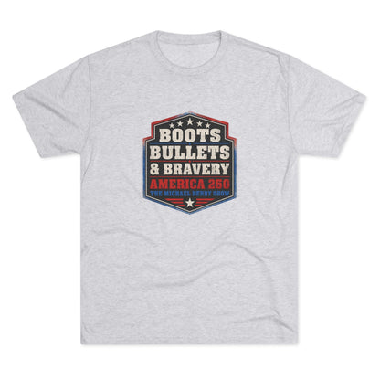 Boots Bullets and Bravery America 250 - Tri-Blend Crew Tee