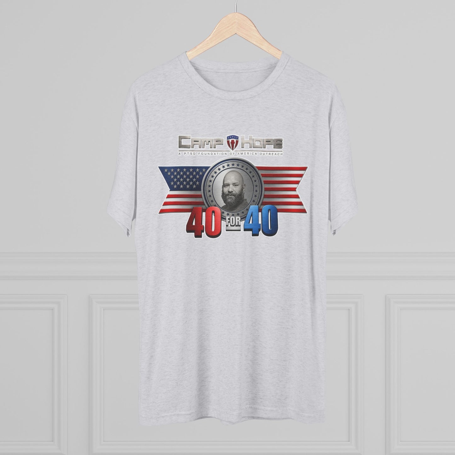 40 for 40 - Tri-Blend Crew Tee