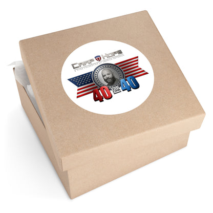 40 for 40 - Round Sticker