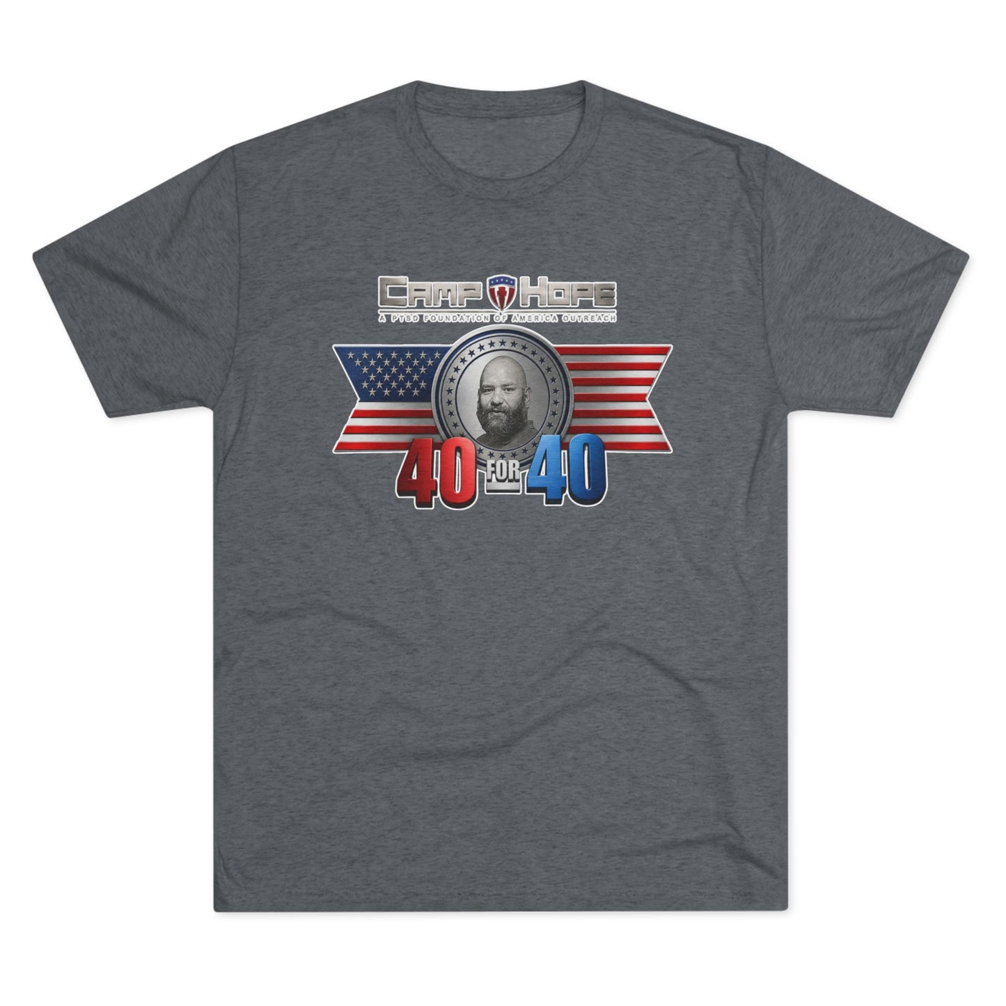 40 for 40 - Tri-Blend Crew Tee